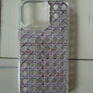 iPhone 15 Pro Max Woven Pattern Phone Case - Gray